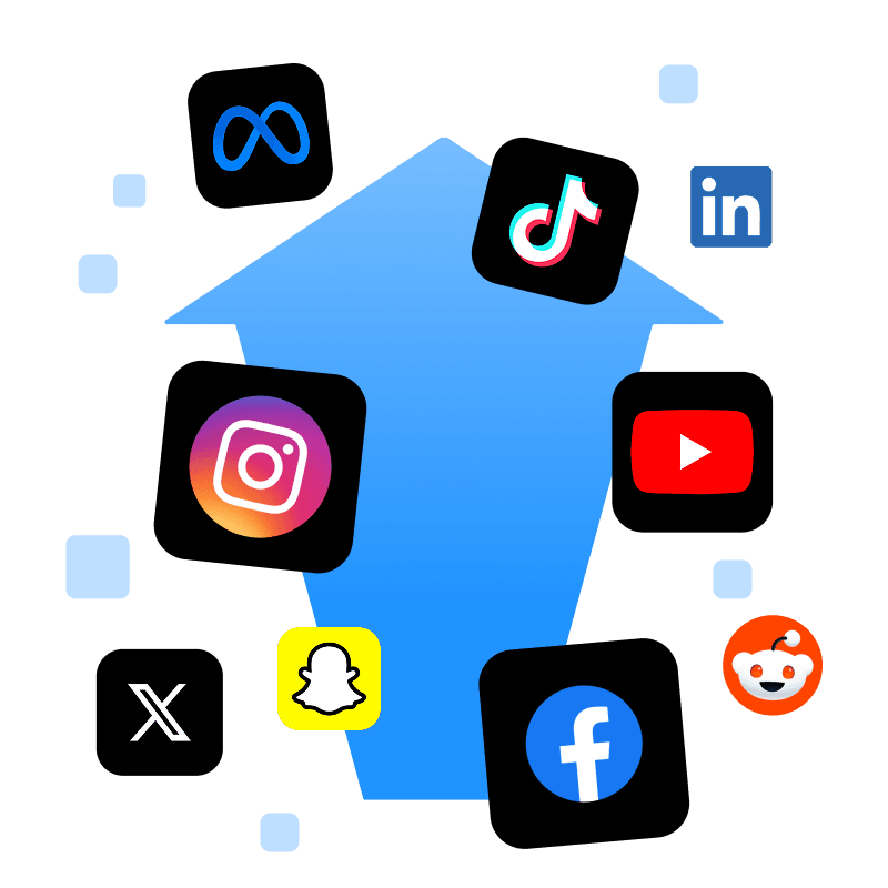 Social media app marketing illustration
